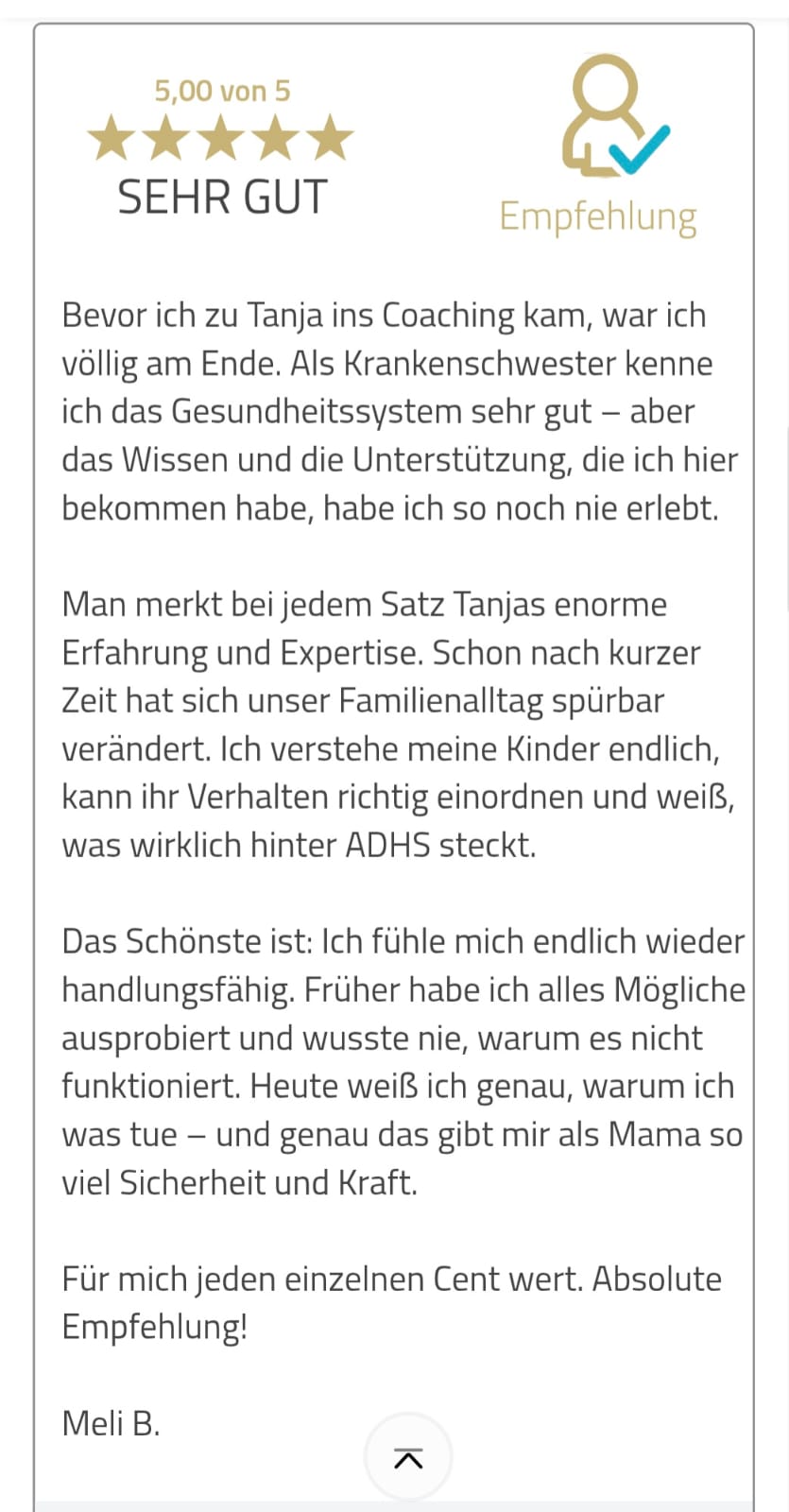 ProvenExpert Bewertung von Isabella Weizer
