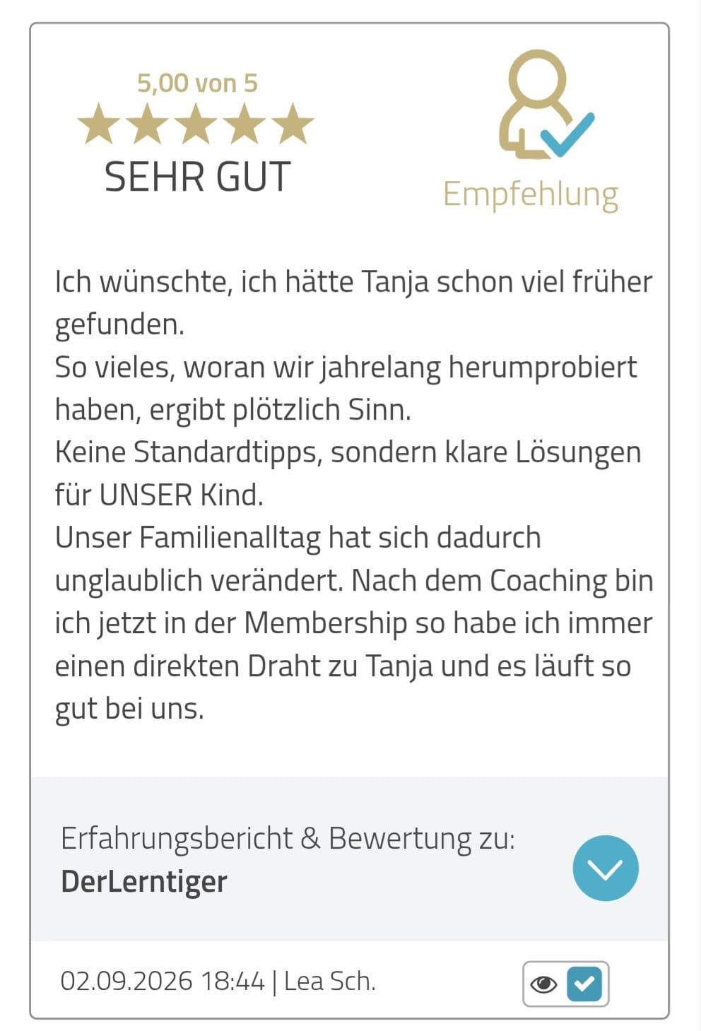 ProvenExpert Bewertung von Meli B.